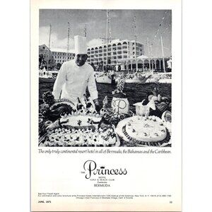 1971 The Princess Hotel Golf Beach Club Pembroke Bermuda Vintage Print Ad Art